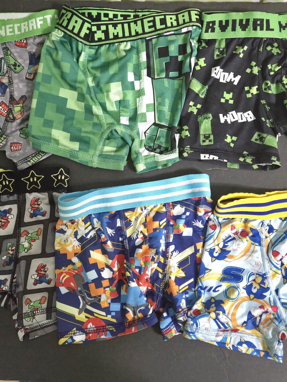 Boys Size 4 Underwear Minecraft, Mario